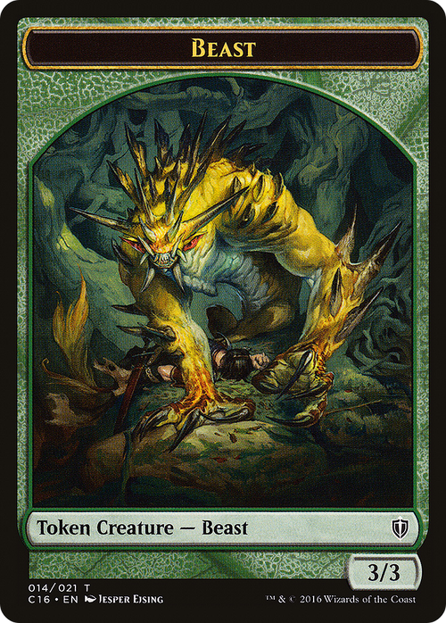 Beast // Ogre Double-Sided Token (C16-014) - Commander 2016 Tokens