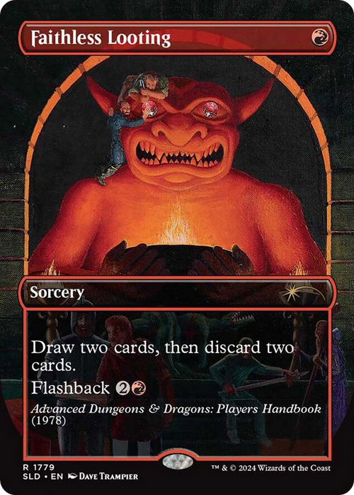 Faithless Looting (SLD-1779) - Secret Lair Drop (Borderless) Foil