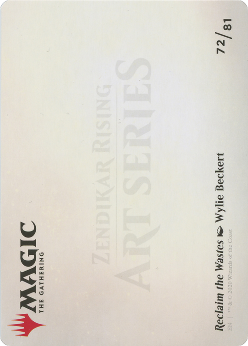 Reclaim the Wastes // Reclaim the Wastes (AZNR-072) - Zendikar Rising Art Series (Borderless)
