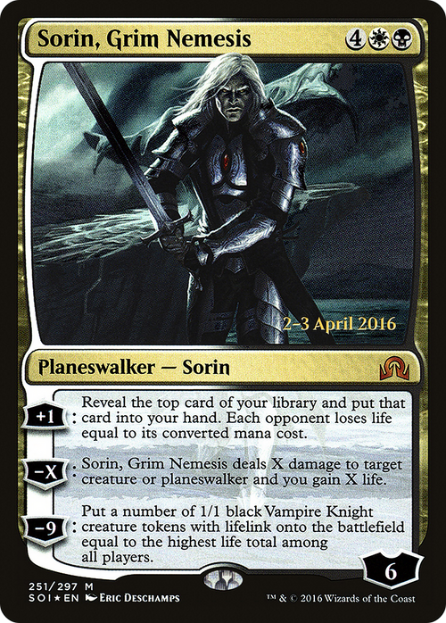 Sorin, Grim Nemesis (PRE-251S) - Shadows over Innistrad Promos Foil