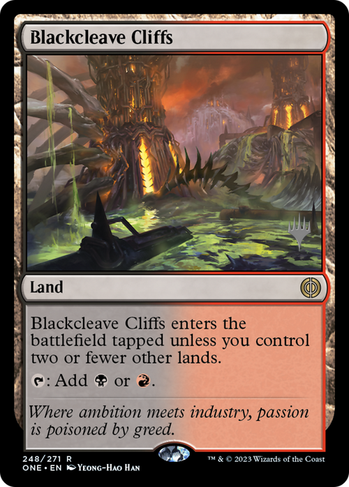 Blackcleave Cliffs (PPONE-248) - Phyrexia: All Will Be One Promos Foil