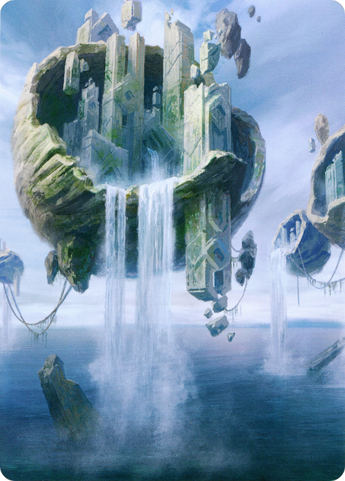 Island // Island (AZNR-011) - Zendikar Rising Art Series (Borderless) Foil