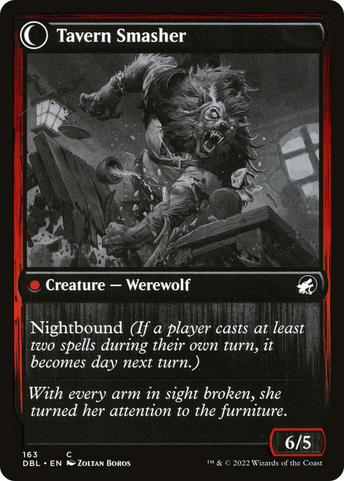 Tavern Ruffian (DBL-163) - Innistrad: Double Feature: (Double Faced Transform) Foil