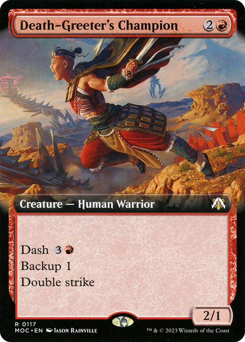 Death-Greeter's Champion (Extended Art) (MOC-117) - March of the Machine Commander: (Extended Art) Foil