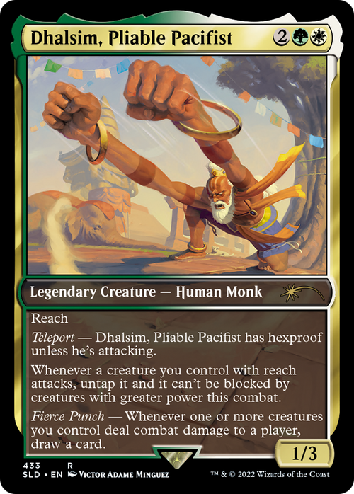 Dhalsim, Pliable Pacifist (SLD-433) - Secret Lair Drop / Dhalsim, Pliable Pacifist