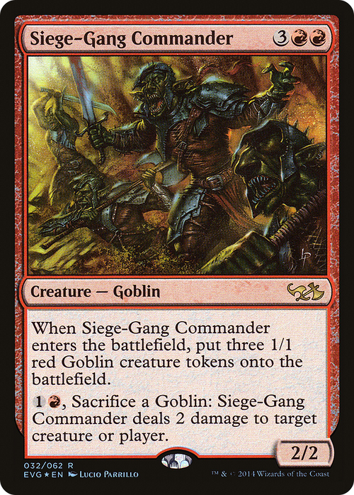 Siege-Gang Commander (DD3-032) - Duel Decks Anthology: Elves vs. Goblins Foil