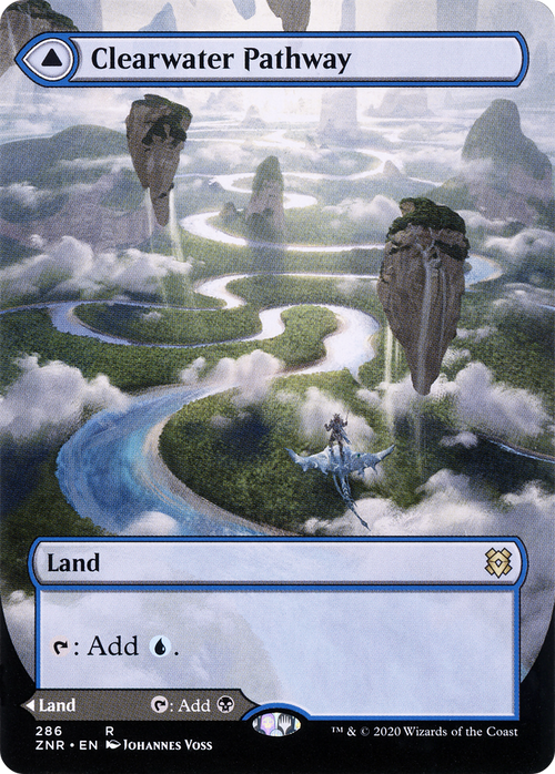 Clearwater Pathway (Borderless) (ZNR-286) - Zendikar Rising: (Showcase) (Borderless) Foil