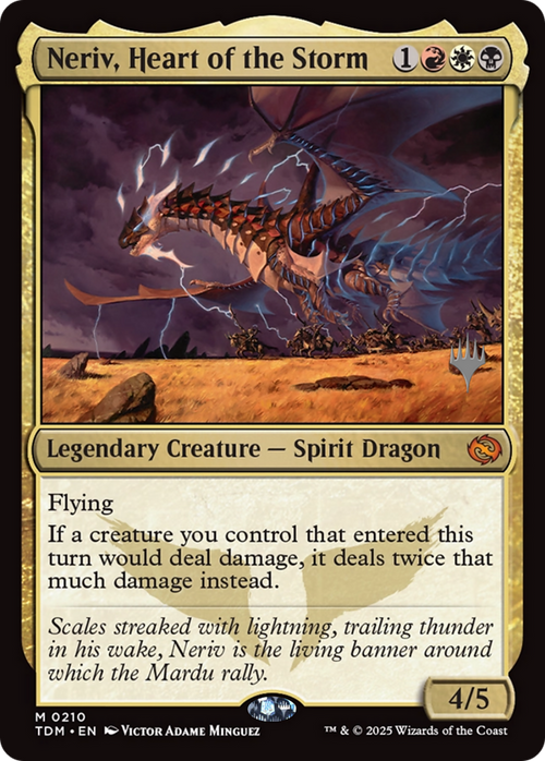 Neriv, Heart of the Storm (PPTDM-210P) - Promo Pack: Tarkir: Dragonstorm Foil