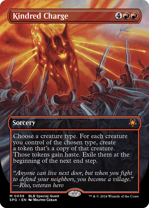 Kindred Charge (Borderless) (SPG-058) - Special Guests Foil