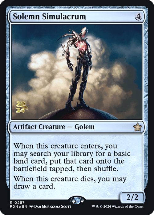 Solemn Simulacrum (FDN) (PRE-257) - Foundations Promos Foil