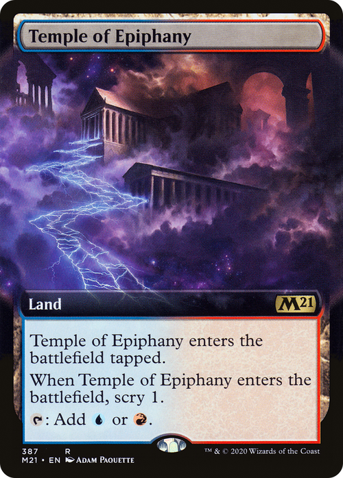 Temple of Epiphany (Extended Art) (M21-387) - Core Set 2021: (Extended Art) Foil