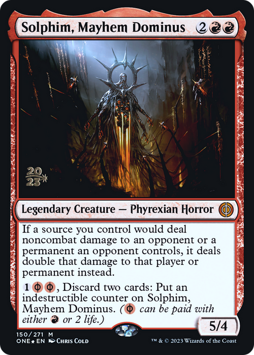 Solphim, Mayhem Dominus (PRE-150) - Phyrexia: All Will Be One Promos Foil