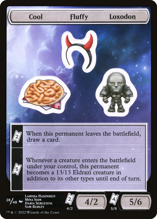 Cool Fluffy Loxodon (UNF-028) - Unfinity Sticker Sheets Foil