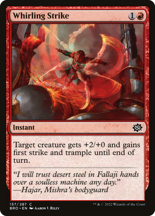 Whirling Strike (BRO-157) - The Brothers' War Foil