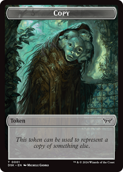Copy Token (DSK-001) - Duskmourn: House of Horror Tokens