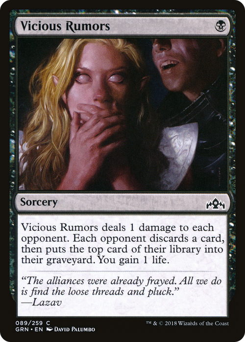 Vicious Rumors (GRN-089) - Guilds of Ravnica Foil