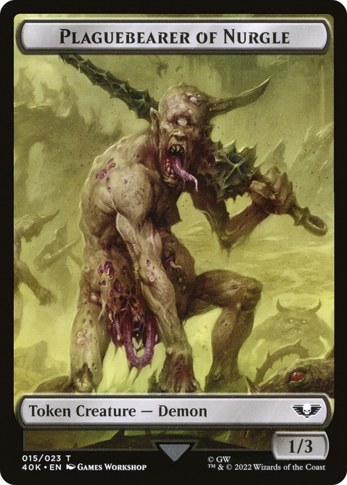 Plaguebearer of Nurgle (T40K-015) - Warhammer 40,000 Tokens