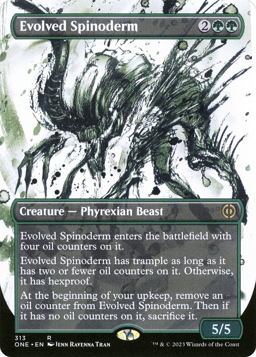 Evolved Spinoderm (Showcase) (ONE-313) - Phyrexia: All Will Be One: (Showcase) (Borderless)