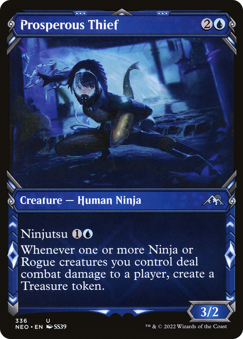 Prosperous Thief (Showcase) (NEO-336) - Kamigawa: Neon Dynasty: (Showcase) Foil
