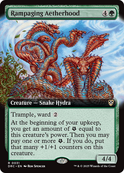 Rampaging Aetherhood (Extended Art) (DRC-031) - Commander: Aetherdrift: (Extended Art)