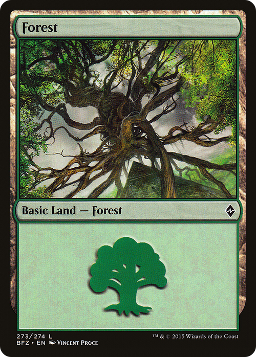 Forest (273) (BFZ-273A) - Battle for Zendikar