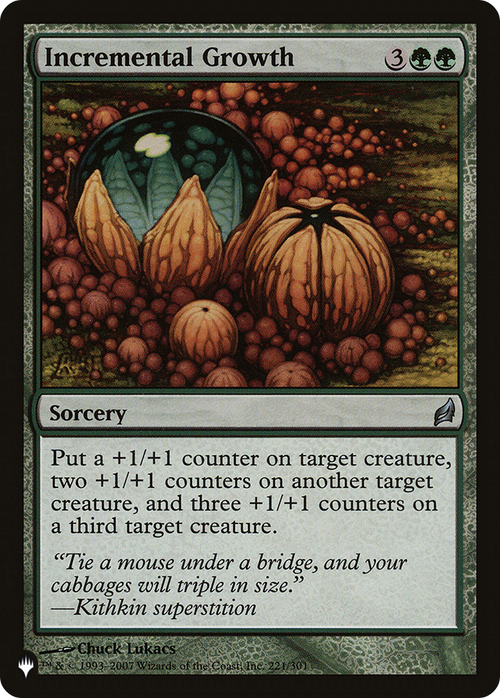 Incremental Growth (LIST-LRW-221) - The List