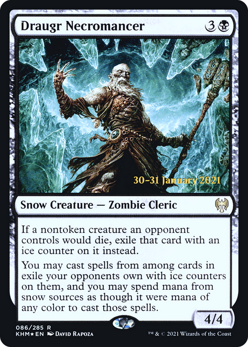 Draugr Necromancer (PRE-86S) - Kaldheim Promos: (snow) Foil