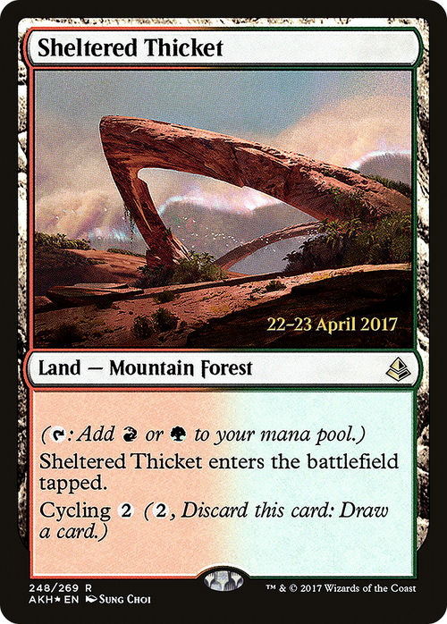Sheltered Thicket (PRE-248S) - Amonkhet Promos Foil