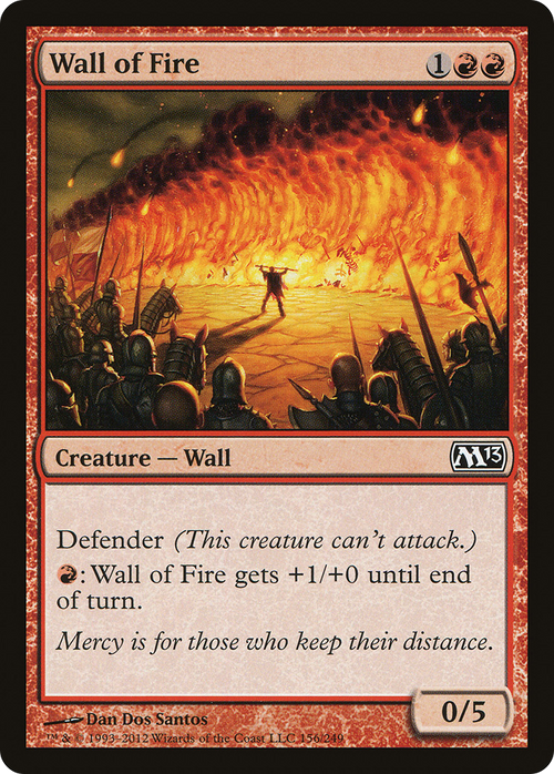 Wall of Fire (M13-156) - Magic 2013 Foil