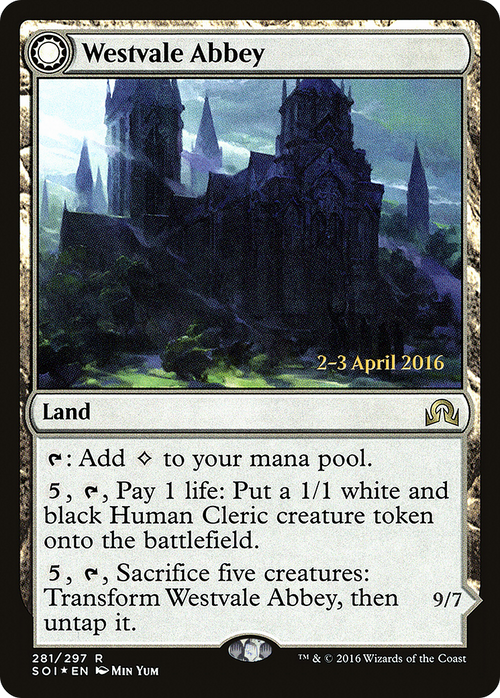 Westvale Abbey (PRE-281S) - Shadows over Innistrad Promos: (Double Faced Transform) Foil