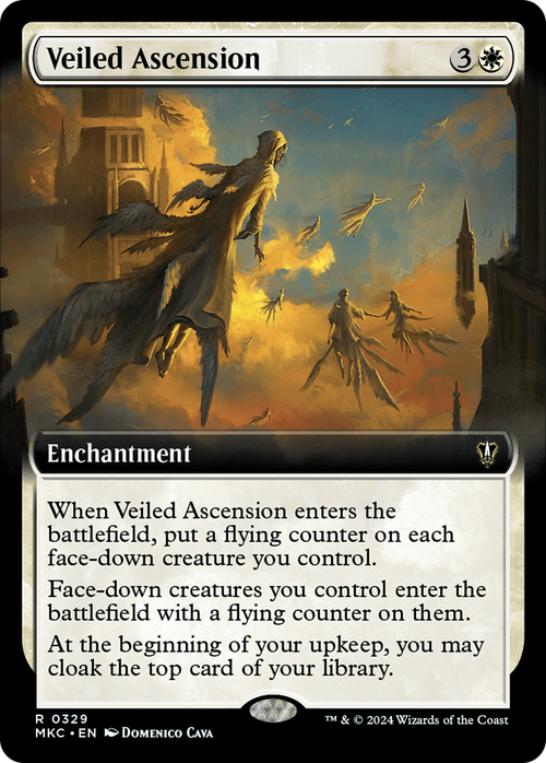 Veiled Ascension (Extended Art) (MKC-329) - Murders at Karlov Manor Commander: (Extended Art)
