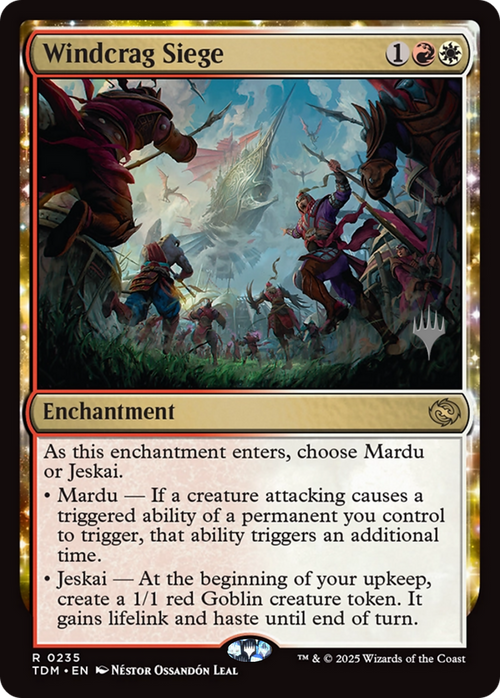 Windcrag Siege (PPTDM-235P) - Promo Pack: Tarkir: Dragonstorm: (enchantment)