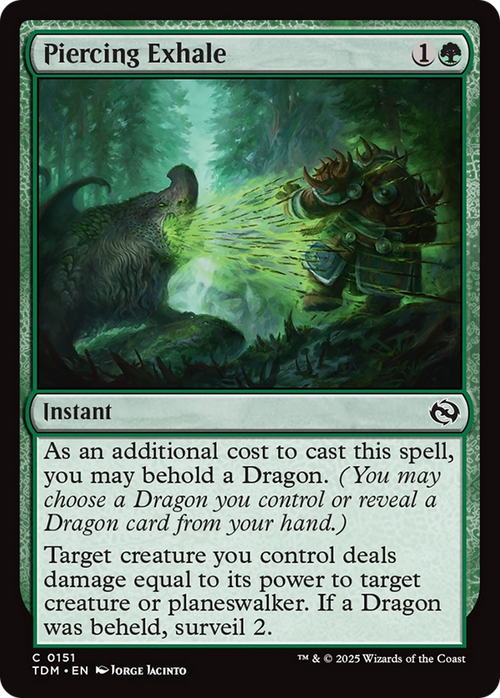 Piercing Exhale (TDM-151) - Tarkir: Dragonstorm Foil