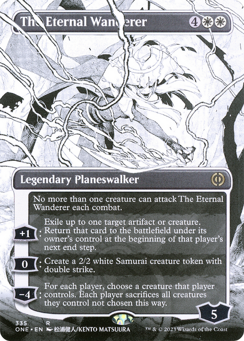 The Eternal Wanderer (Borderless) (ONE-335) - Phyrexia: All Will Be One: (Showcase) Foil