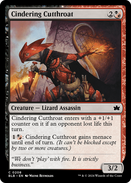 Cindering Cutthroat (BLB-208) - Bloomburrow Foil