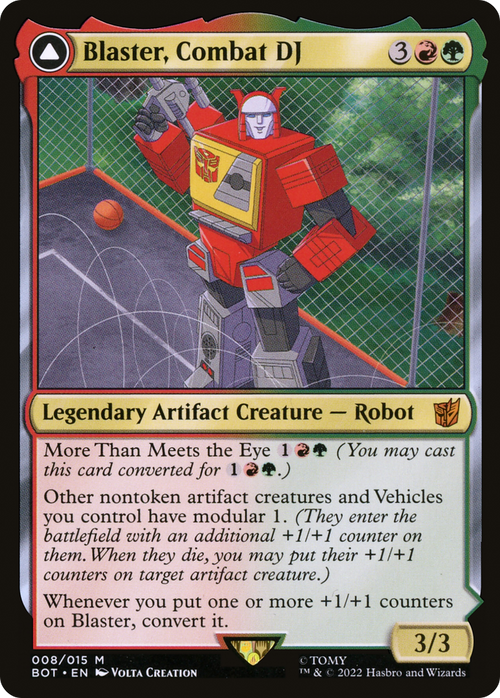 Blaster, Combat DJ (BOT-008) - Transformers: (convertdfc)