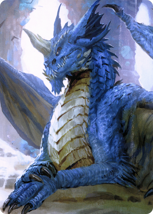 Young Blue Dragon // Young Blue Dragon (ACLB-027) - Battle for Baldur's Gate Art Series (Borderless) Foil