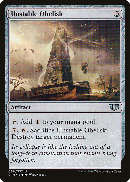 Unstable Obelisk (C14-058) - Commander 2014