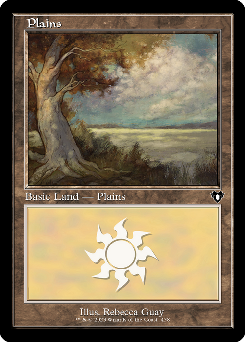 Plains (438) (Retro Frame) (CMM-438) - Commander Masters Foil