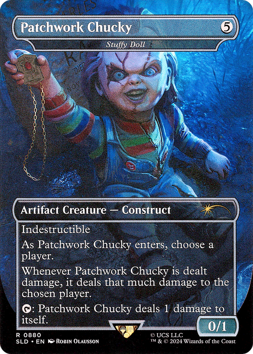 Patchwork Chucky - Stuffy Doll (SLD-880) - Secret Lair Drop / Patchwork Chucky (Borderless) Foil
