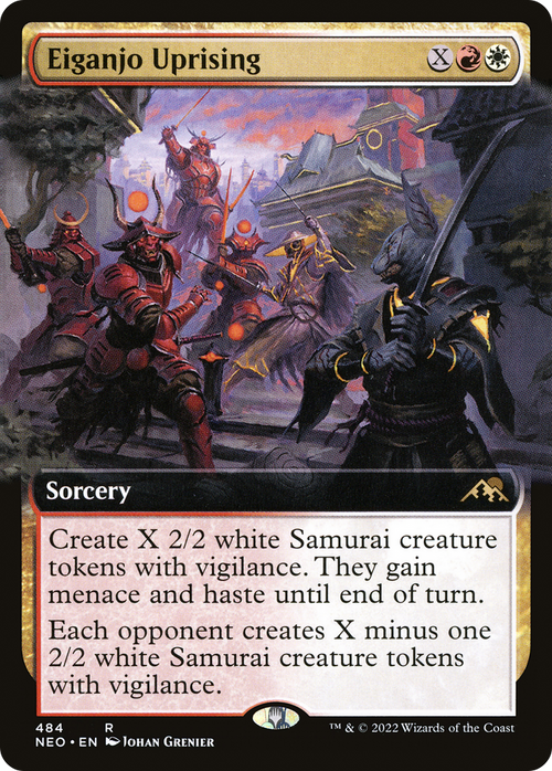 Eiganjo Uprising (Extended Art) (NEO-484) - Kamigawa: Neon Dynasty: (Extended Art)