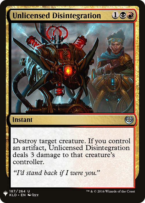 Unlicensed Disintegration (LIST-KLD-187) - The List