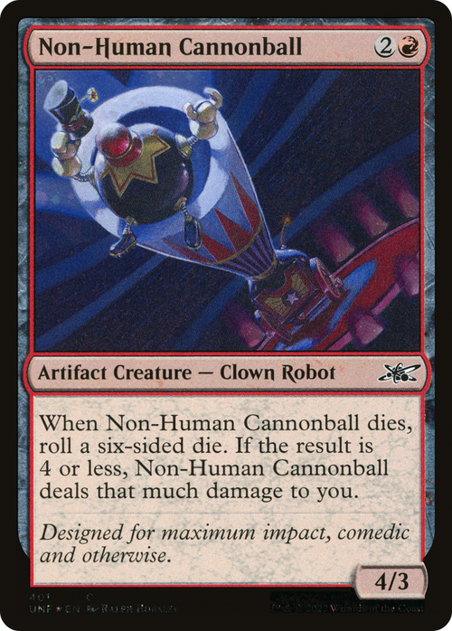 Non-Human Cannonball (Galaxy Foil) (UNF-401) - Unfinity Foil