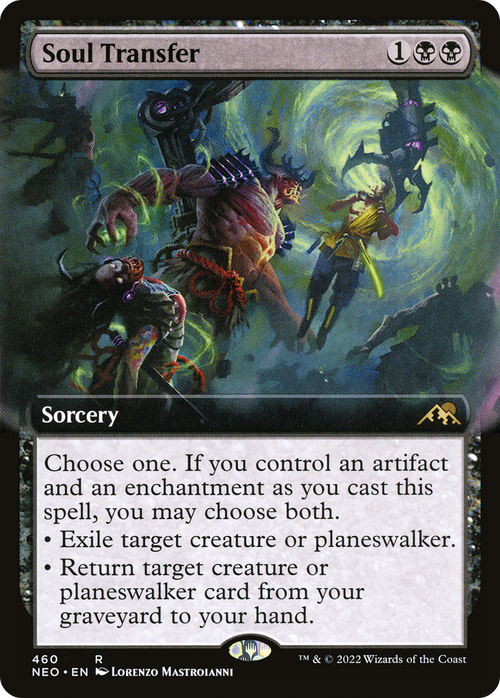 Soul Transfer (Extended Art) (NEO-460) - Kamigawa: Neon Dynasty: (Extended Art)