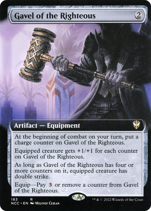 Gavel of the Righteous (Extended Art) (NCC-183) - New Capenna Commander: (Extended Art)