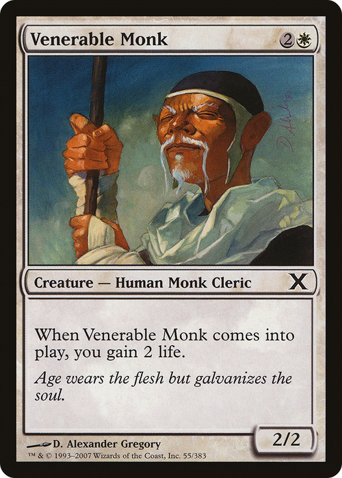 Venerable Monk (10E-055) - Tenth Edition Foil