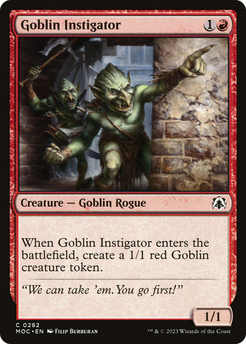 Goblin Instigator (MOC-282) - March of the Machine Commander