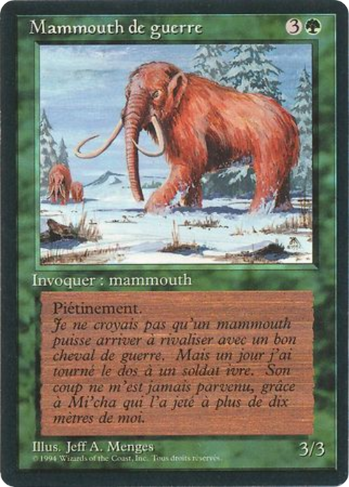 War Mammoth (FBB-) - Foreign Black Border