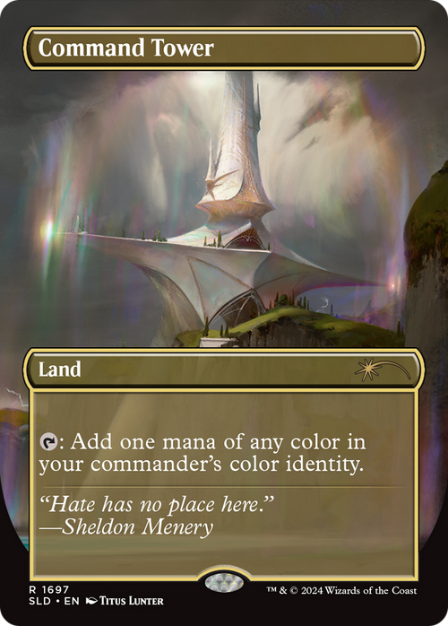 Command Tower (1697) (SLD-1697) - Secret Lair Drop (Borderless) Foil