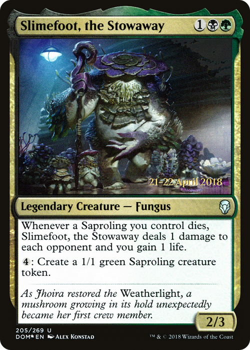 Slimefoot, the Stowaway (PRE-205S) - Dominaria Promos Foil